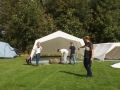 Die ersten Zelte stehen schon