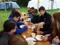 Zeltlagerfrühstück